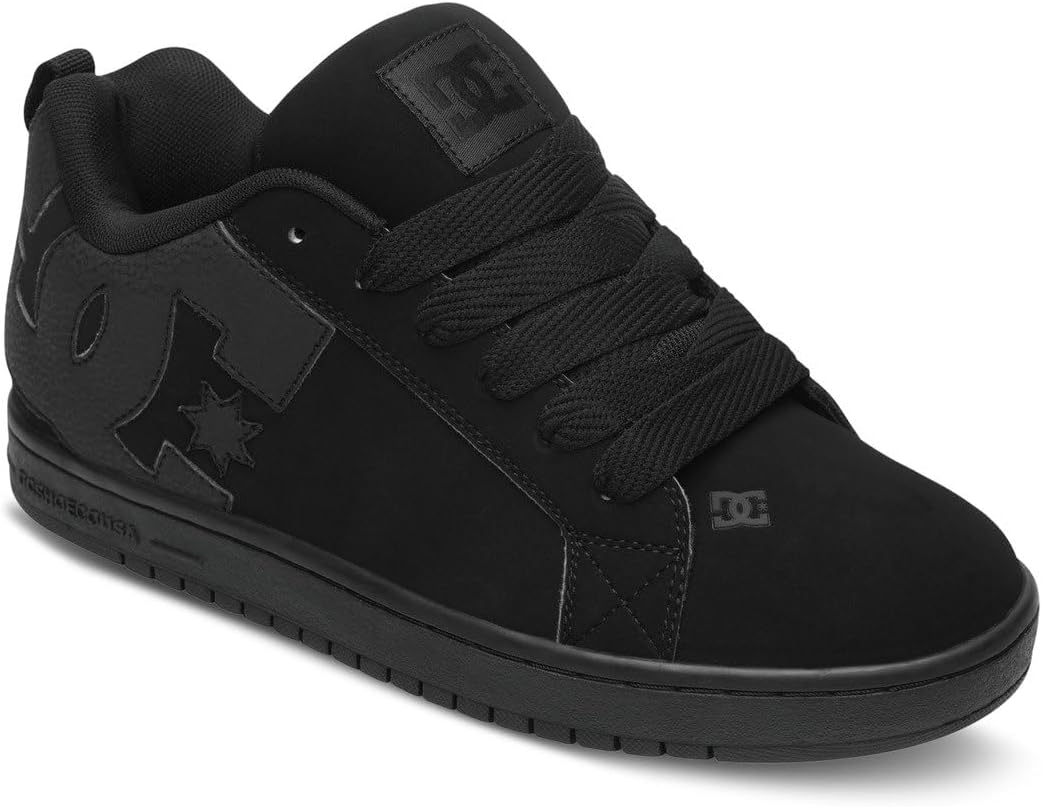 DC Shoes Herren Court Graffik Low-Top Sneaker 46.5 EU Schwarz, 46.5 EU Schwarz
