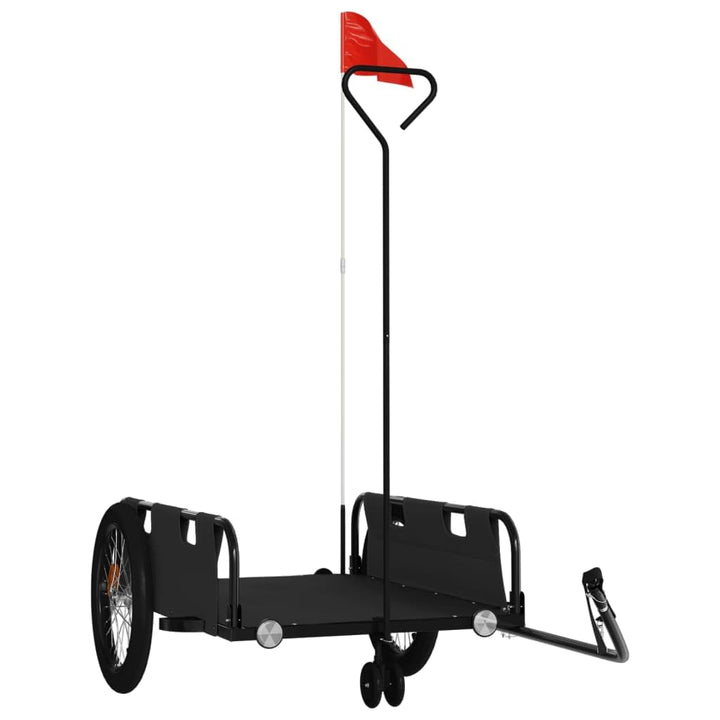 vidaXL Fahrradanhänger Lastenanhänger Schwarz 135 x 68 x 37 cm, Schwarz 135 x 68 x 37 cm