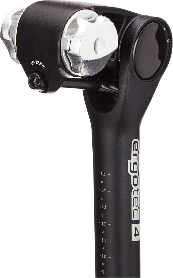 ergotec Futura Patentsattelstütze Alu (vertikal-verstellbar) Schwarz, Schwarz
