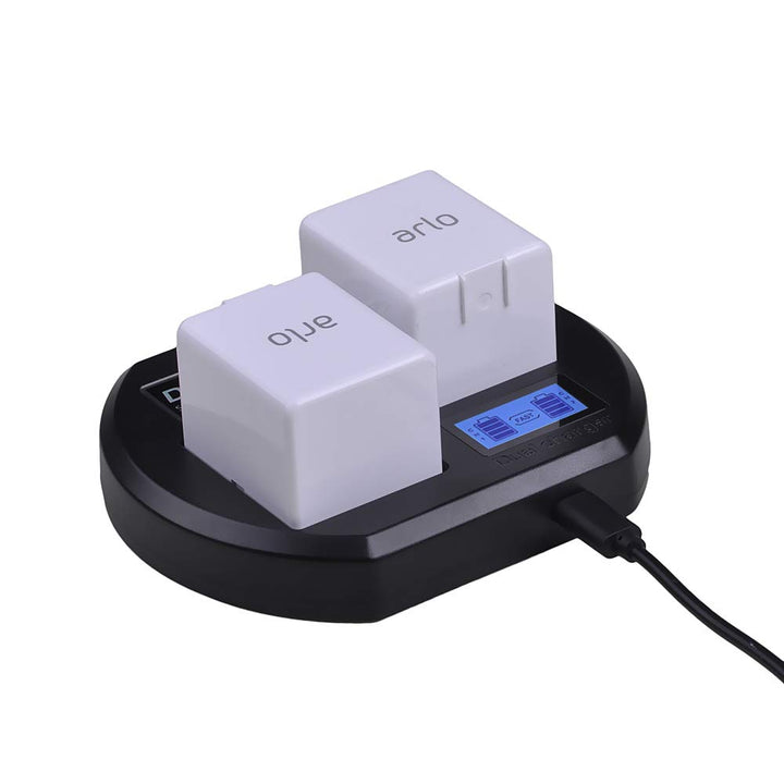 DuraPro LCD Dual Akku Ladegerät Ladestation für Arlo Pro, Arlo Security Light, Arlo Pro 2 & Arlo Go