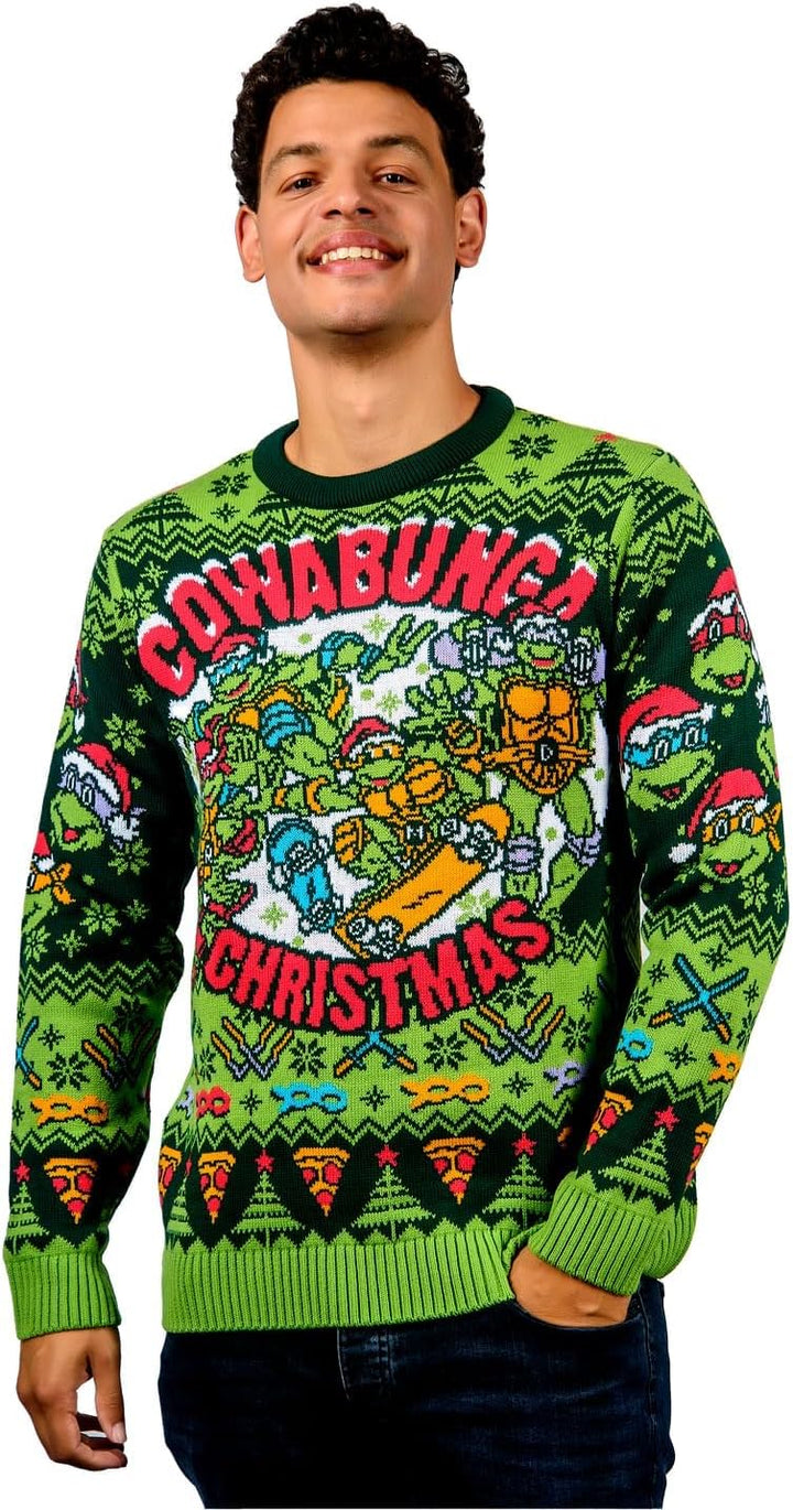Unisex Teenage Mutant Ninja Turtles Christmas Jumper Notebook L Grün, Mehrfarbig, L Gr&amp;