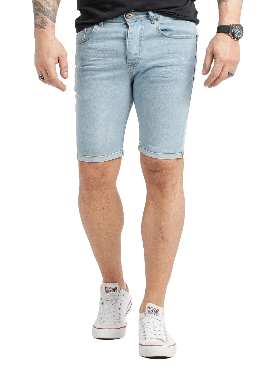 Rock Creek Herren Shorts Jeansshorts Denim M50 30W Hellblau-rc2433, 30W Hellblau-rc2433