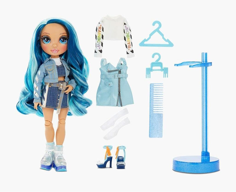 Rainbow High Fashion Doll – Skylar Bradshaw - Blaue Puppe mit Luxus-Outfits, Accessoires und Puppens