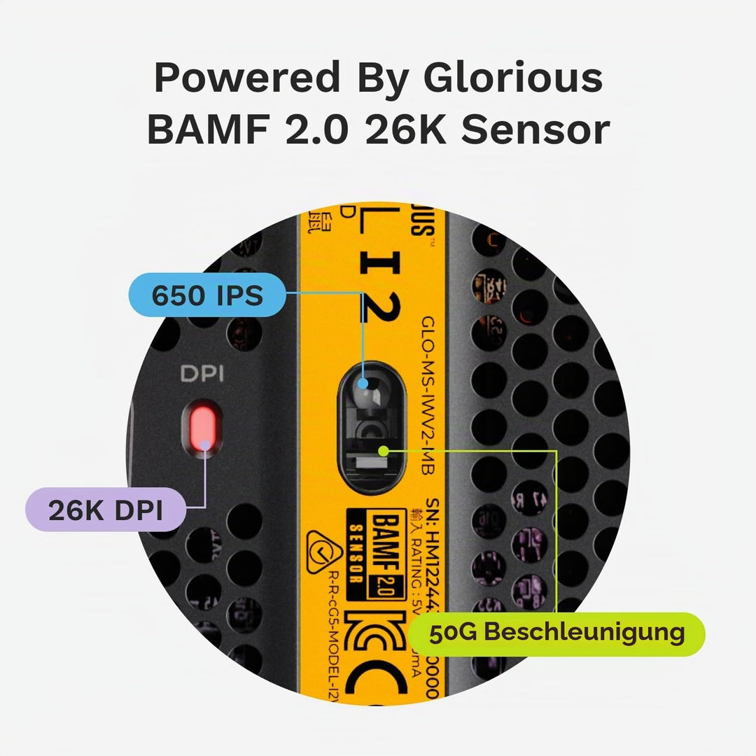 GLORIOUS Model I 2 Kabelgebundene Gaming-Maus, 66g 9 Makro-Tasten Schwarz | Motion-Sync, Optische Sc