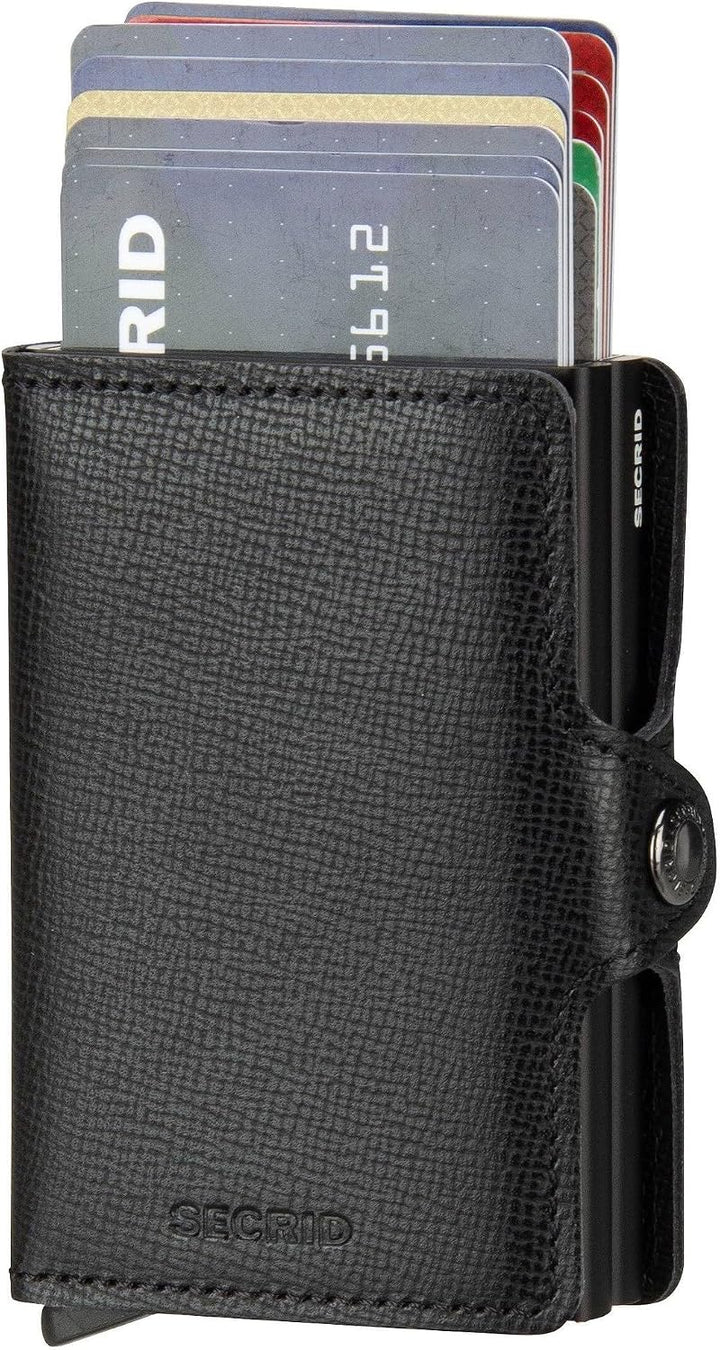 Secrid Herren Twin Reisezubehör-Kartenhalter im Umschlagformat 24mm slim Schwarz, 24mm slim Schwarz