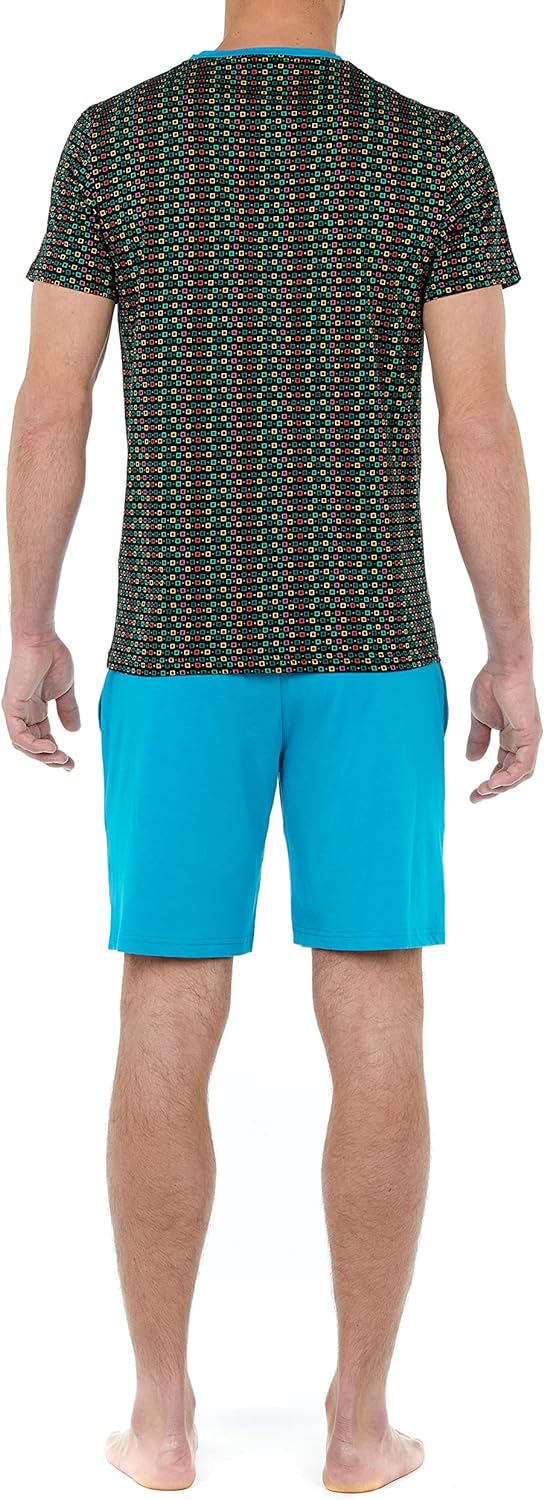 ZXYA Herren Court Louka Pyjama-Sets, Multicolore, S
