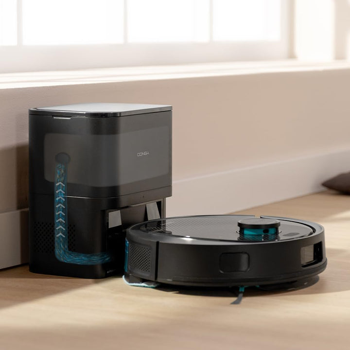 Cecotec Saugroboter und Wischroboter mit Selbstentleerungsstation Conga Y80. Lasernavigation und KI,