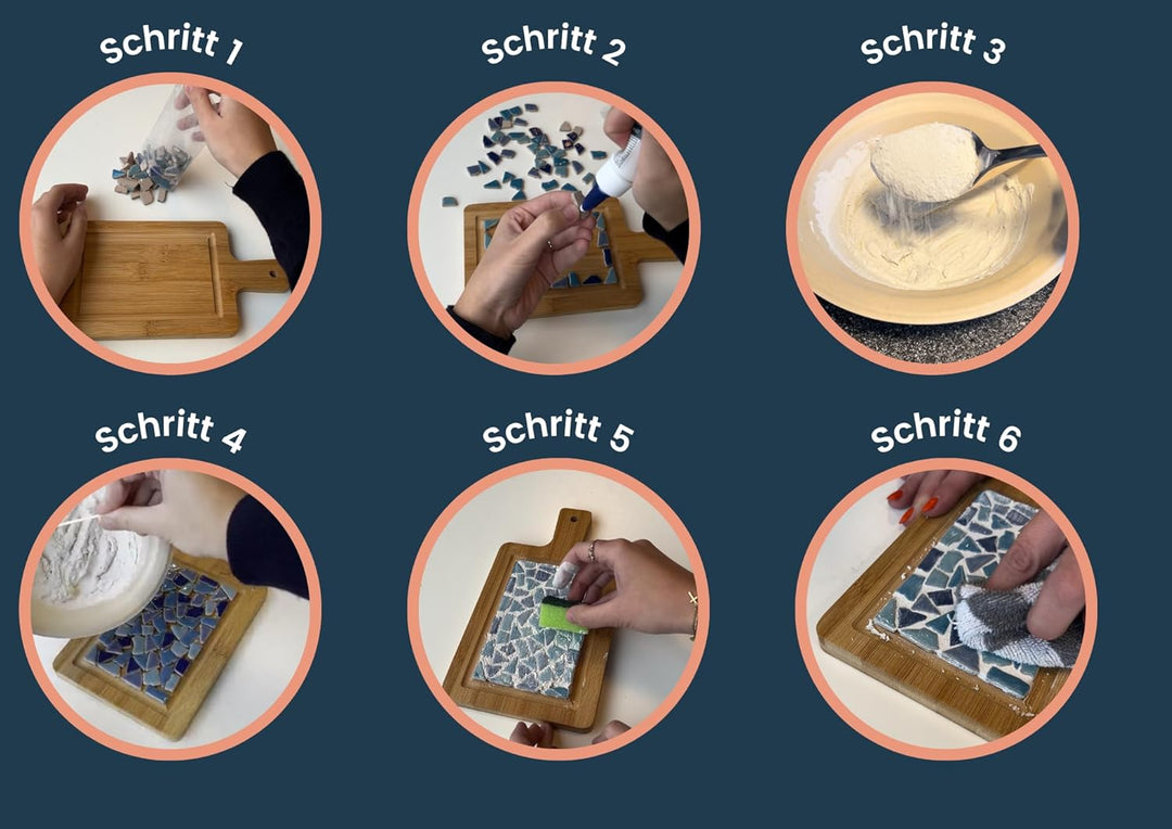 Little Creations mosaik Mini-Servierbrett Pastel | DIY Bastelset Erwachsene | Gestalte deine eigene
