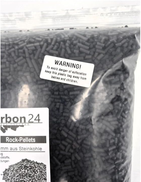5 Liter Aktivkohle Pellets Ø4mm, aus Steinkohle zur Luftreinigung (AERO-CLEAN Rock-Pellets) [Energie