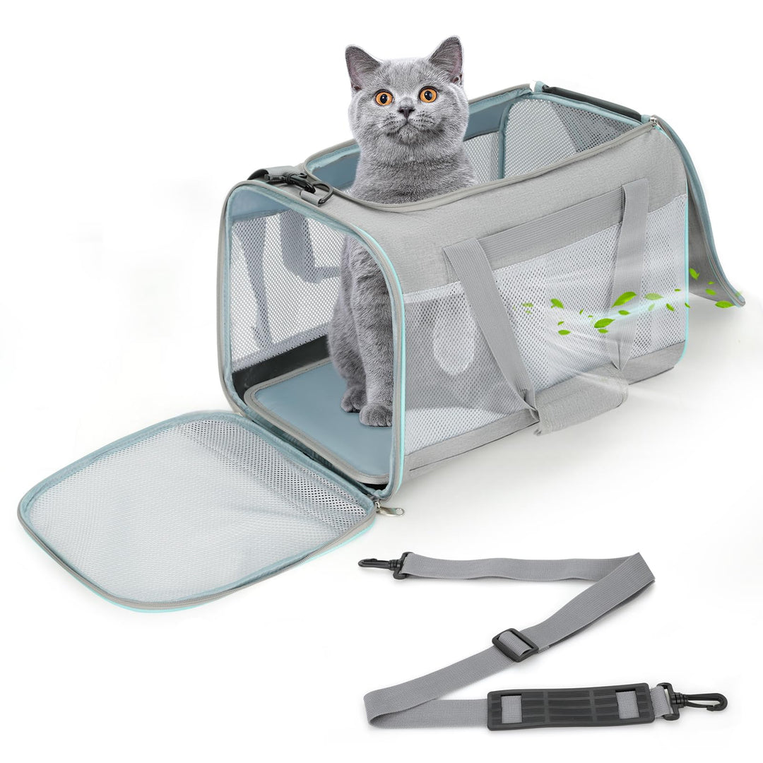 Cozary Transporttasche Für Katze Hund, Katzen Transportboxen, Hundetransportbox, Leichtes Haustiertr