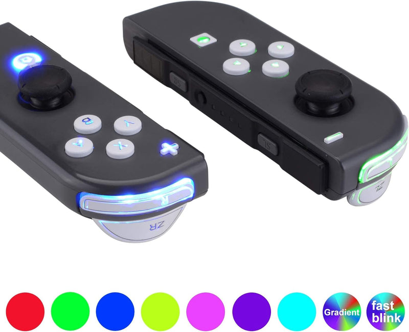 eXtremeRate LED Tasten für NS Switch Joycon,Leuchttaste ABXY Knöpfe Richtungsknöpfe Trigger Tasten B