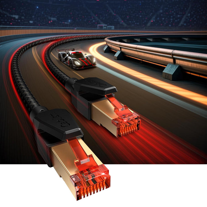 LAN-Kabel 20Meter Cat 8 Netzwerkkabel RJ45 23m 30m Internet 40 Gbit/s 2000 MHz OFC/TU1-S/FTP Hochges