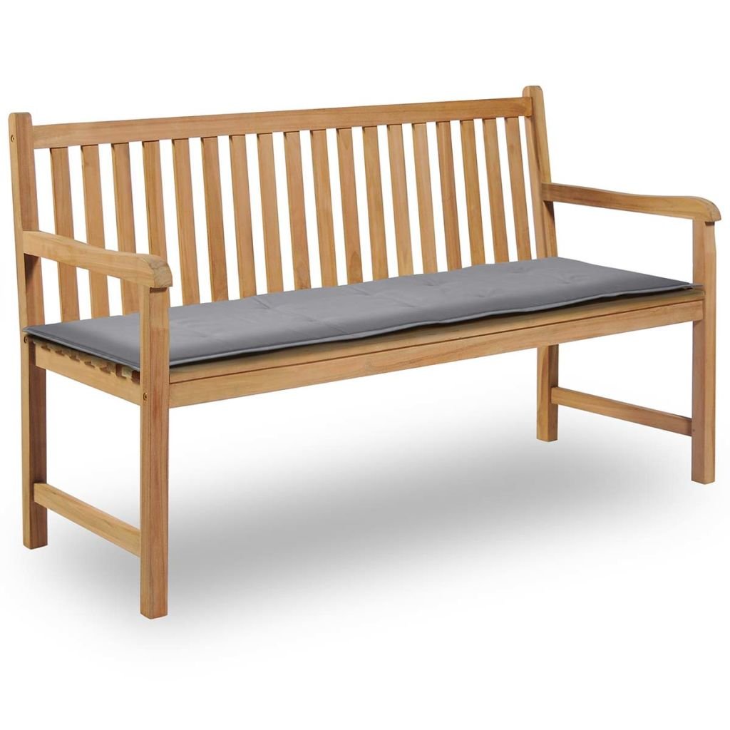 Tidyard Bankauflage Sitzpolster Bank Gartenbank Polster Kissen Auflage für Garten Bank, Grau, 150×50