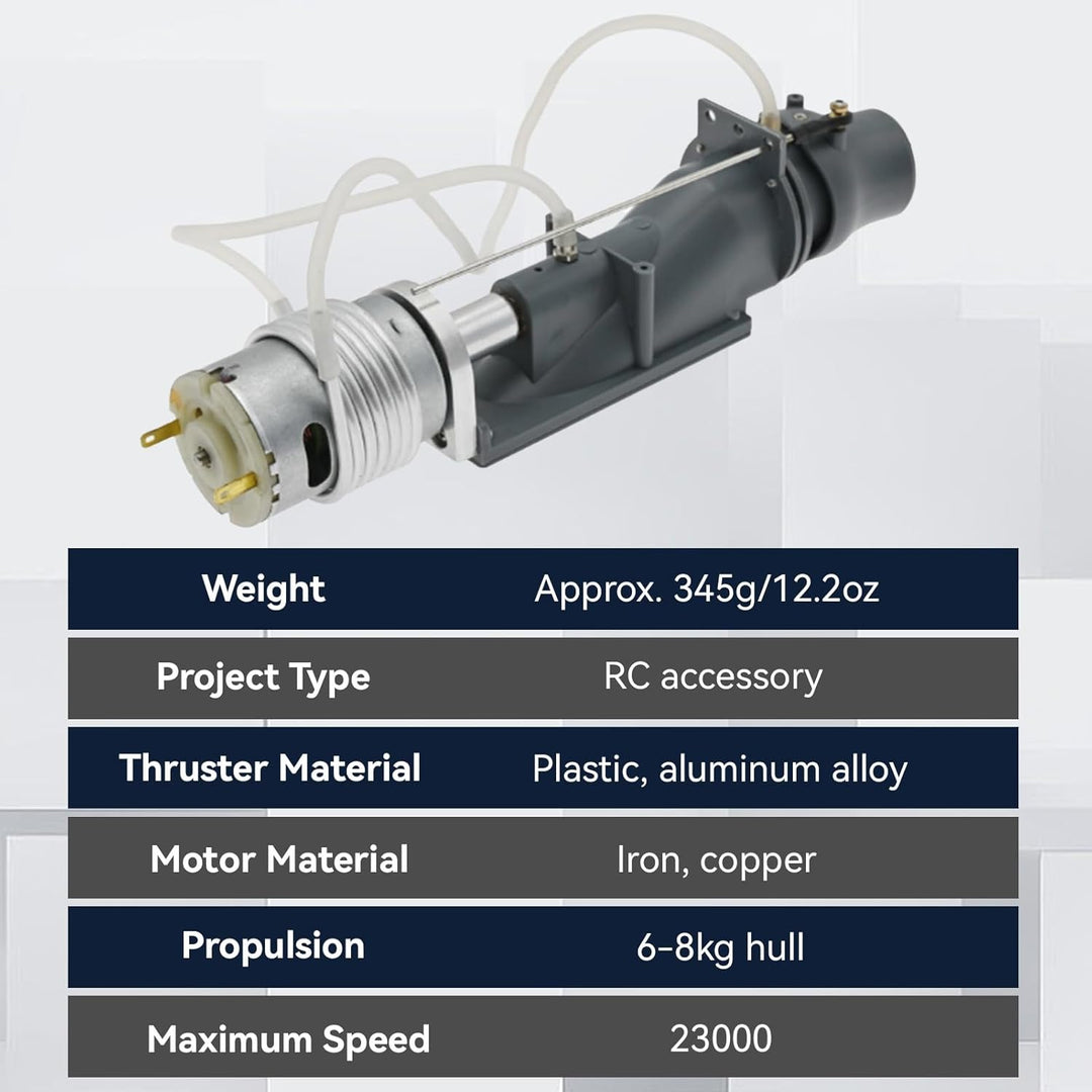 RC Boot Triebwerk, RC Boot Jet Pumpen Drücker Set Graues 26mm Triebwerk Mit 540 Bürstenmotor Kühlerr