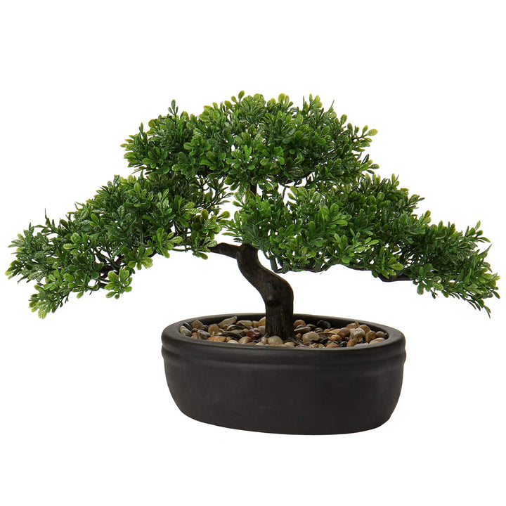 Kunstbonsai Naturgetreue Künstliche Pflanze Kunstbaum Bonsai Zeder Kiefer Podocarpus Plastik Pflanze