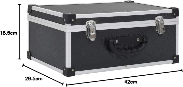 vidaXL CD Koffer für 60 CDs mit 2 Schlüsseln DJ Case Box Alukoffer Aufbewahrungsbox Transportbox Sor