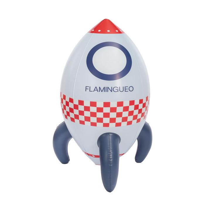 Flamingueo Aufblasbare Sprinkler für Kinder, Raketen-Design, Für den Garten | Strapazierfähiges PVC,
