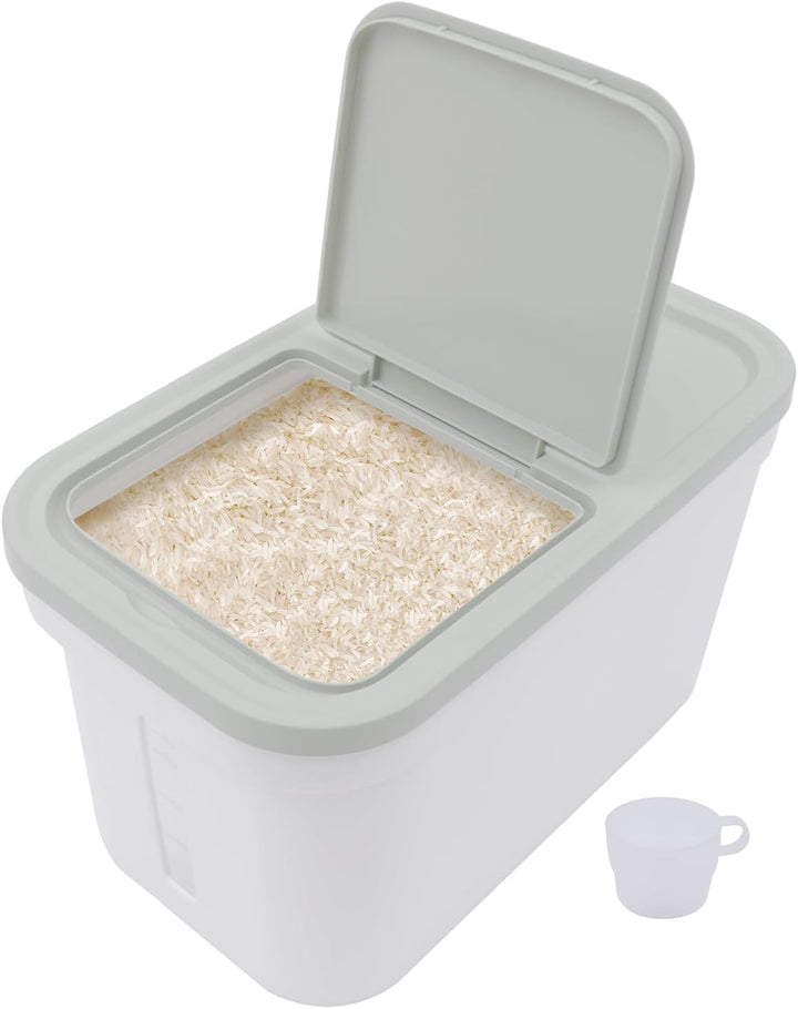 WDZCZDoo Luftdichter Reisbehälter, 10KG Reis Luftdicht Behälter Mehl Pulver Reisbehälter Trockenfutt