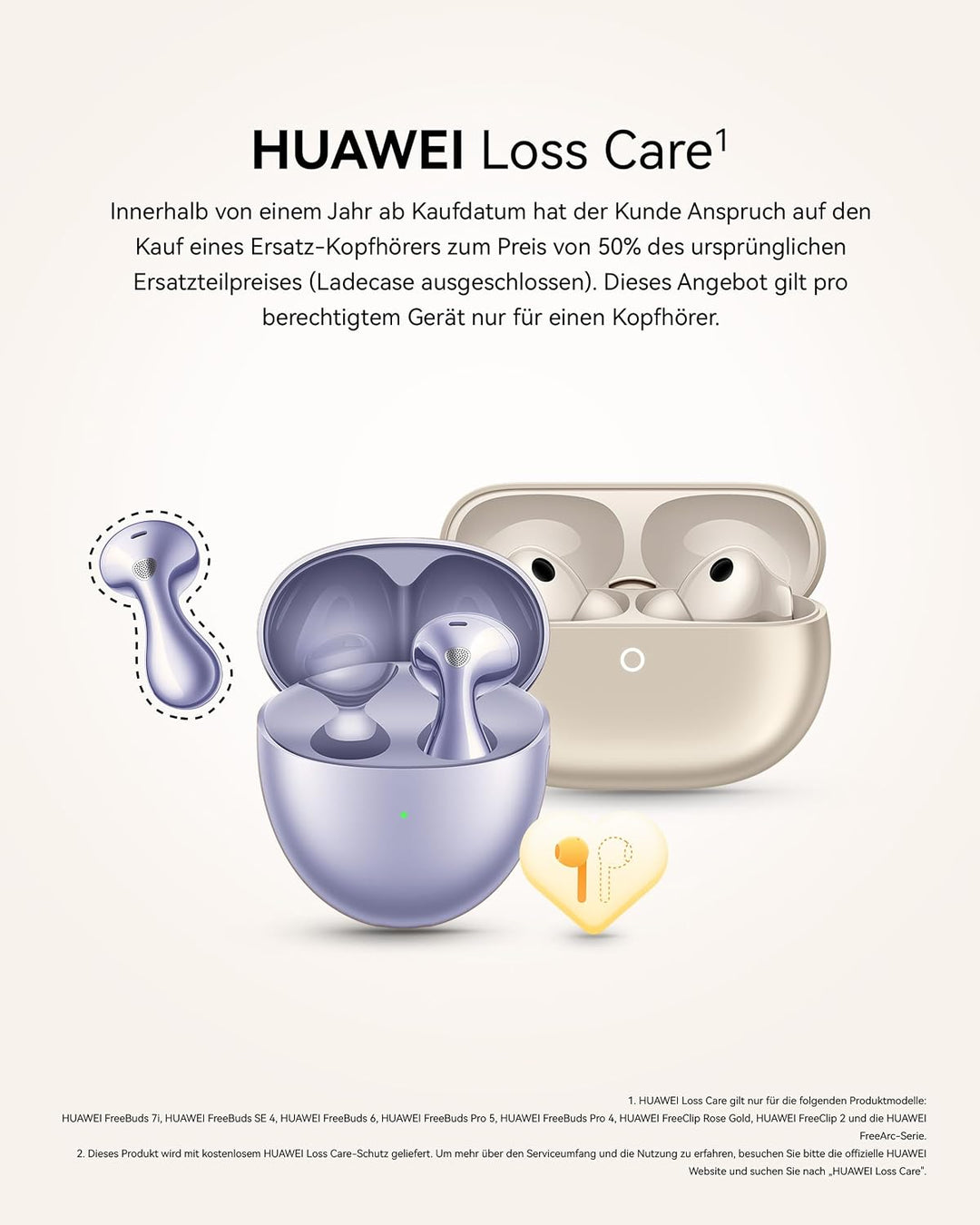HUAWEI FreeBuds 6 kabellose Kopfhörer, Dual-Treiber True Sound, Stabile und klare Anrufe, Open-Fit-A