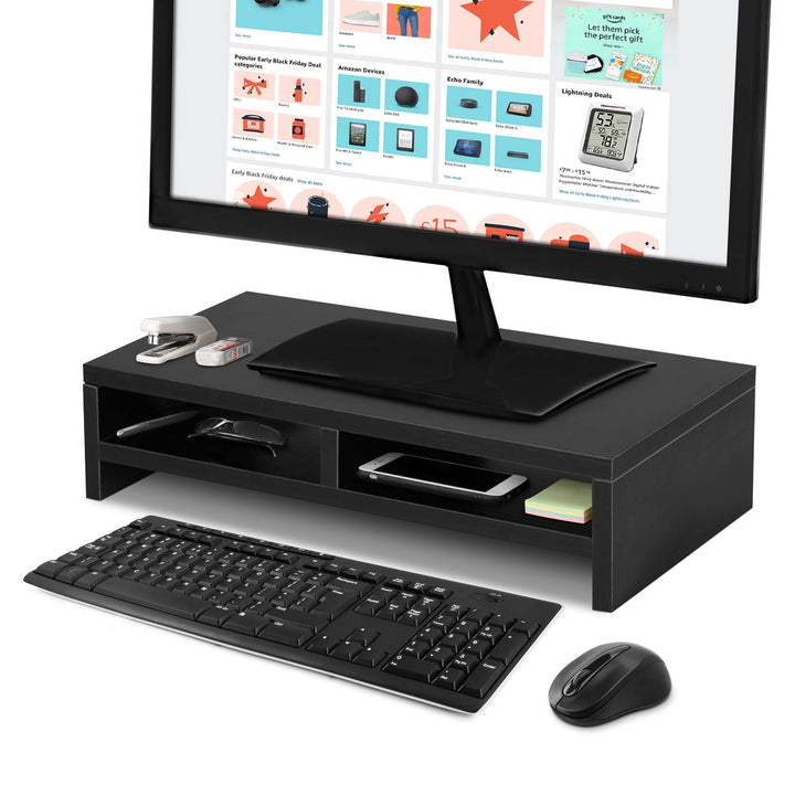 Monitor-Ständer mit Schublade, Bildschirmerhöhung für Computer PC, Laptop-Halterung mit Aufbewahrung