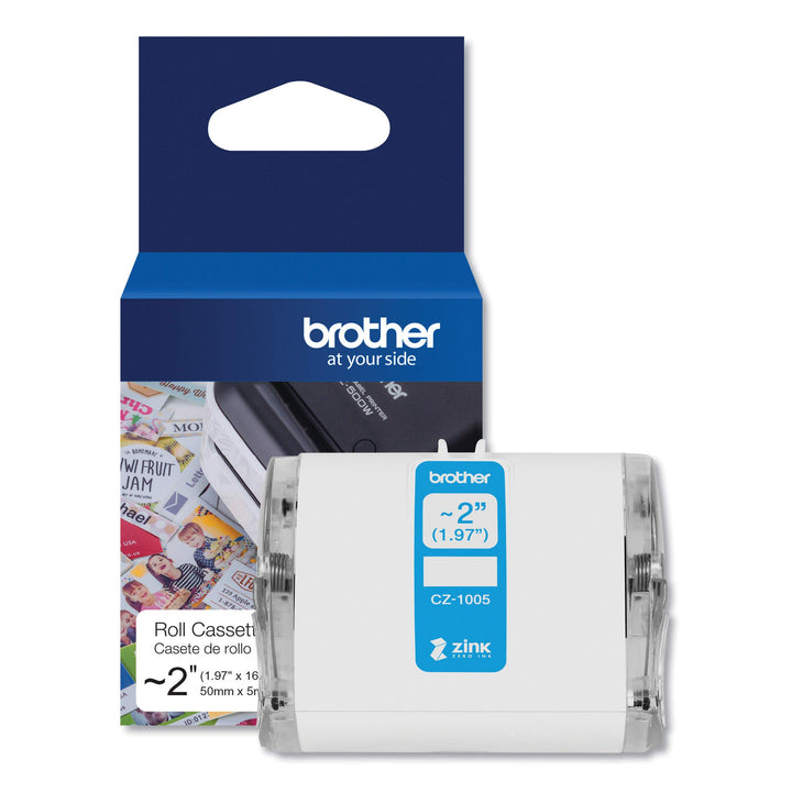 Brother CZ-1005 Farbetikettenrolle, 50 mm breit, 5 m lang für Etikettendrucker VC-500W 50mm CZ1005,