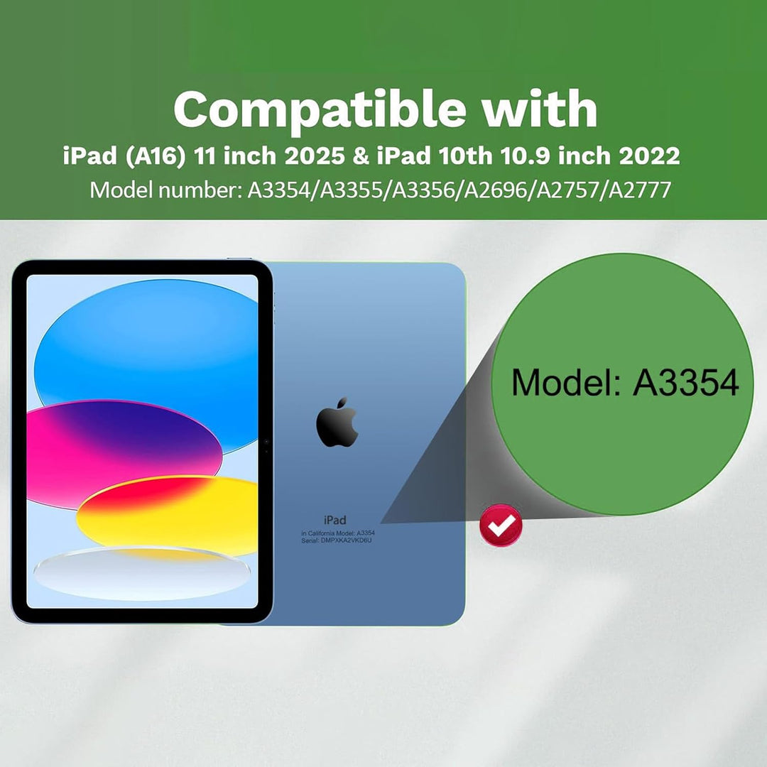 Hülle Tastatur für iPad (A16) 11./10. Generation (2025/2022), (11/10.9 Zoll) - QWERTZ, 7 Farben Bele