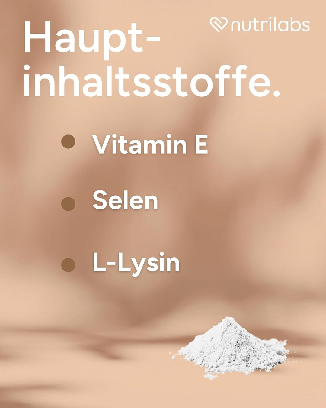 NutriLabs Vitamin E, Selen & Lysin Pulver zur Unterstützung des Muskelaufbaus bei Sportpferden, 3,0