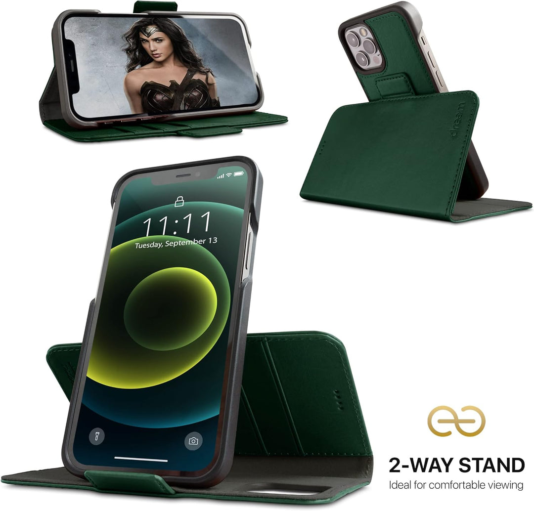 Dreem Fibonacci 2in1 Handyhülle Flipcase für iPhone 12 & 12 Pro | Magnetisches iPhone Case | TPU Etu