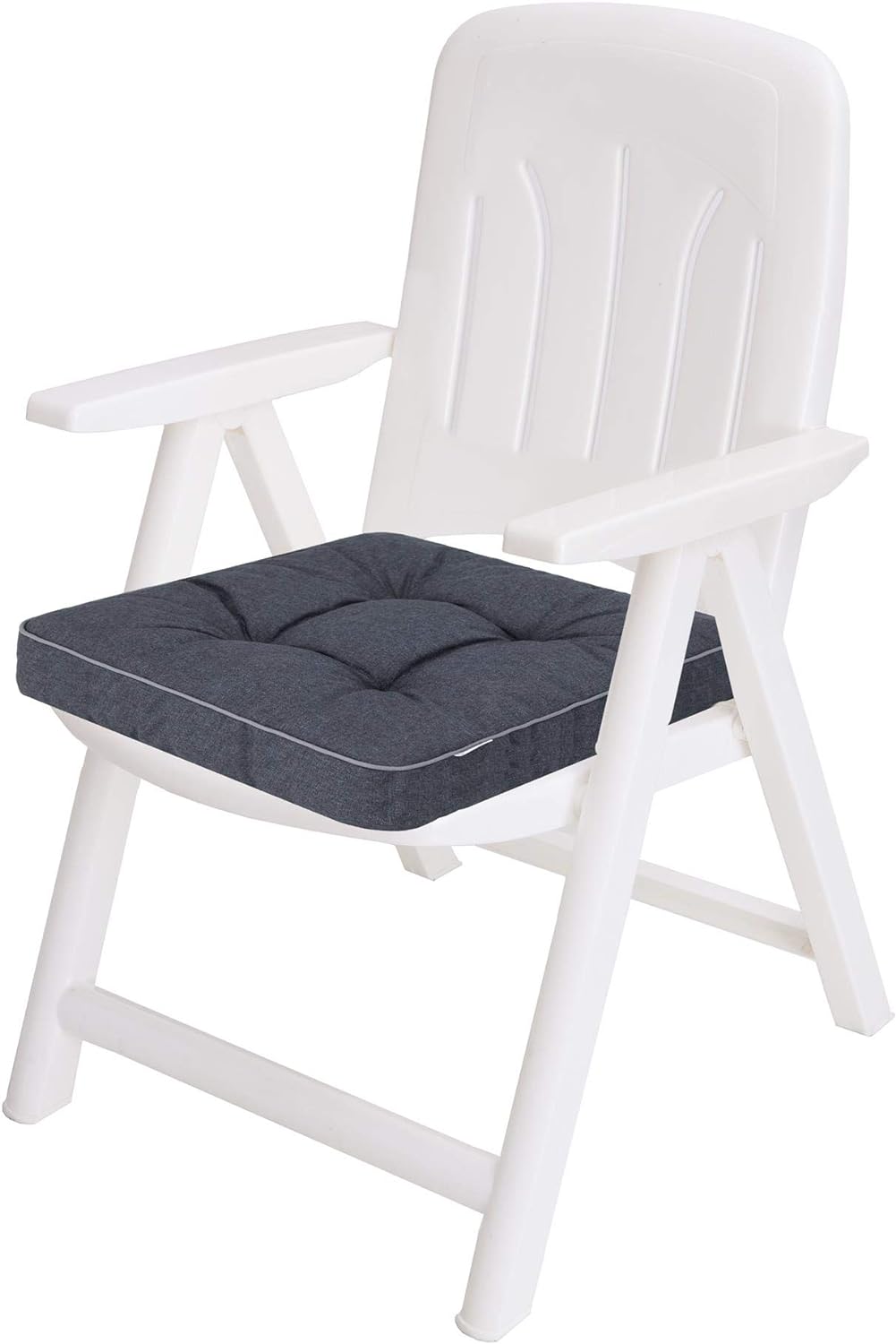 PillowPrim 4er Set Stuhlkissen 49x47 cm Sitzauflagen Polsterauflagen Outdoor/Indoor Aussen/Innen Gar