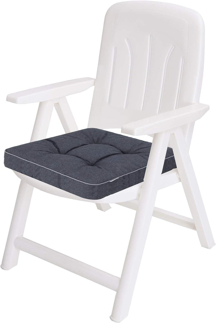 PillowPrim 4er Set Stuhlkissen 49x47 cm Sitzauflagen Polsterauflagen Outdoor/Indoor Aussen/Innen Gar