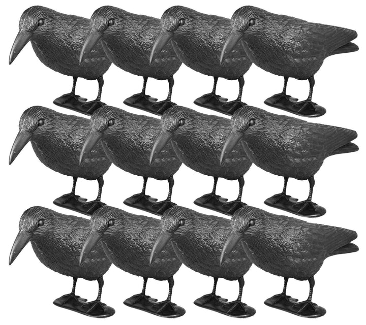 mgc24 Taubenschreck Rabe Lummy - Schwarze Vogelattrappe aus Kunststoff zur Abwehr von Tauben, Möwen,