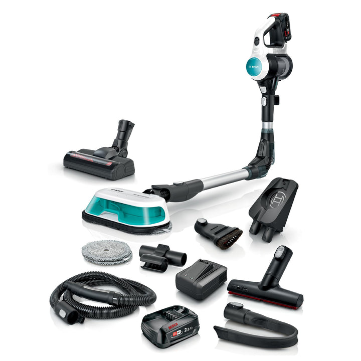 Bosch Akku-Staubsauger Unlimited 7 ProHygienic Aqua BSS712XHYG, kabellos, 2in1 Saugen &amp; Wischen, Kni