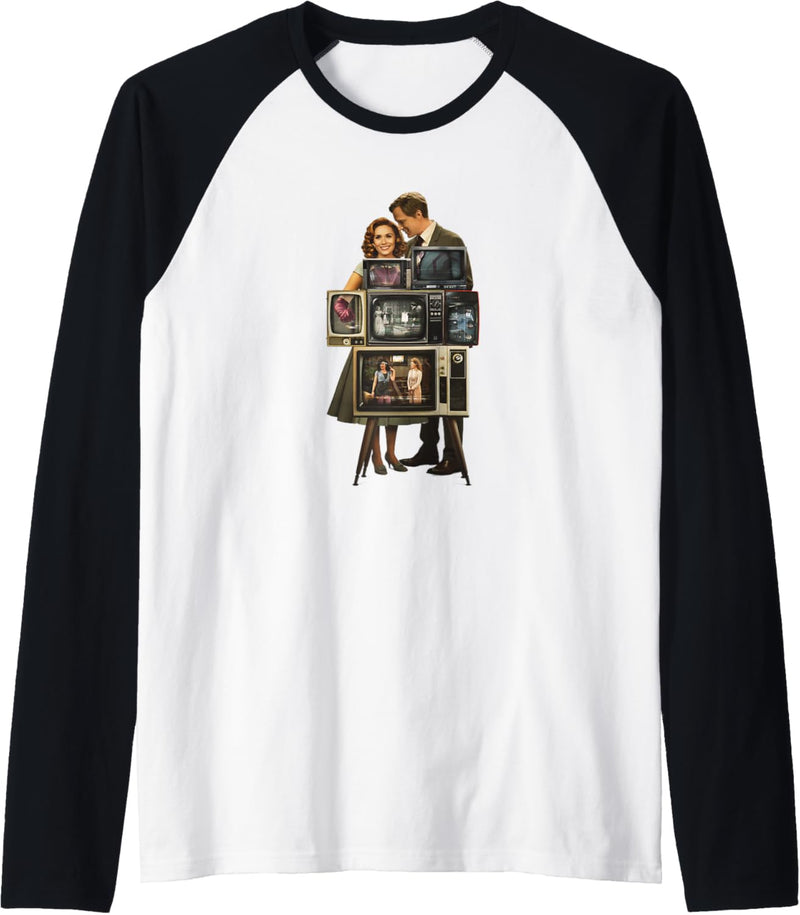 Marvel WandaVision Wanda & Vision Behind the TV Screens Raglan