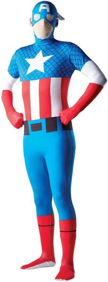 Rubie's Captain America - 2nd Skin - Adult Kostüm Dress - XL - 5'10 "auf 6'3"