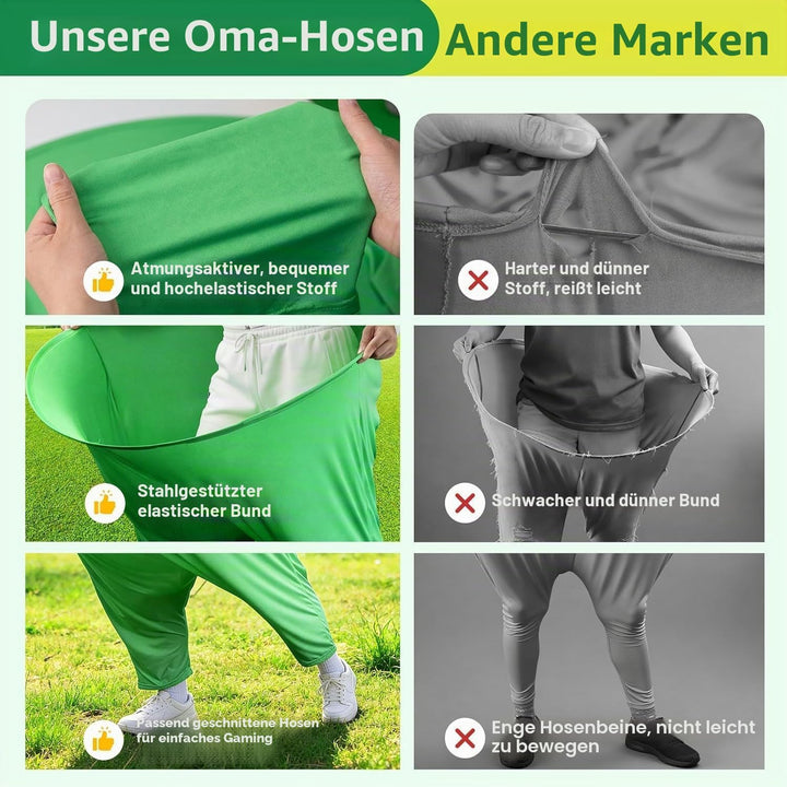 Granny Pants Gartenspiel-Set, Outdoor-Partyspiel mit 4 Hüpfbällen und 1 Pumpe, Team-Staffelspiel für
