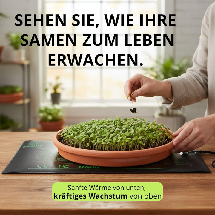 Goldman Service Thermomatte für Frühbeete, mit Wärmeregulierung, 40 W (25,4 x 52,7 cm) – Wärmedecke