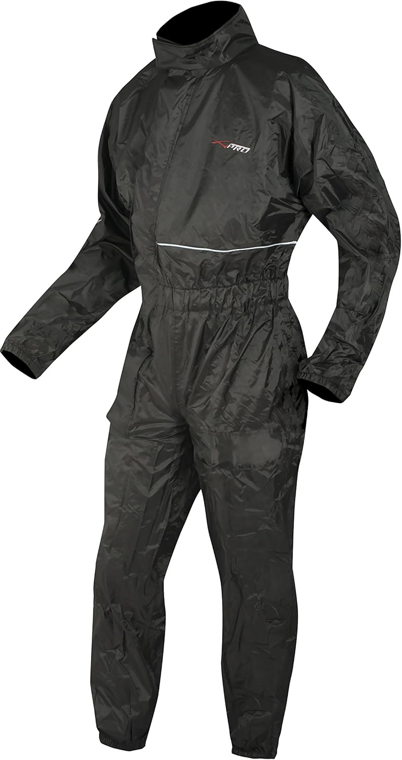 A-Pro Wasseranzung Wasserdicht Hoehe Sichtbarkeit Regenanzug Motorrad Schwarz XL XL Schwarz, XL Schw