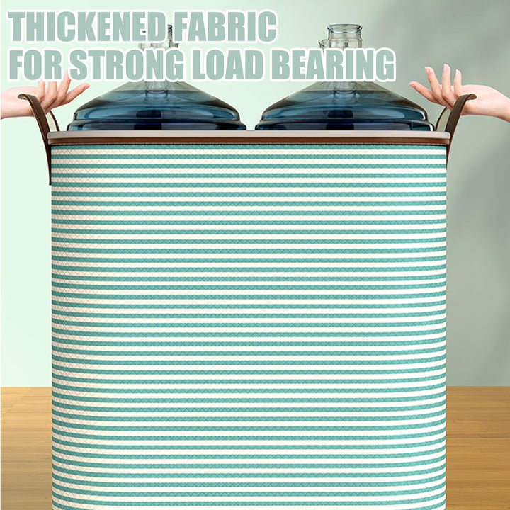 2 Stücke180L Aufbewahrungstasche Gross, Aufbewahrungsbox mit Deckel für Kleidung und Steppdecken, Au