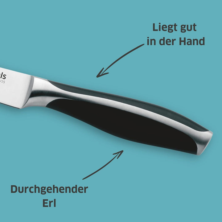 Kuppels CHEF Santokumesser | exzellente Schärfe &amp; Schnitthaltigkeit | hochwertiger Klingenstahl |Küc