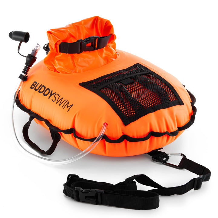 BUDDYSWIM Schwimmboje Hydrastation 10 L mit leicht zugänglicher zentraler wasserdichter Tasche zur A