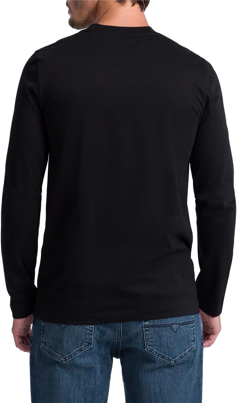 Pierre Cardin Herren Langarmshirt Longsleeve 6XL Schwarz, 6XL Schwarz