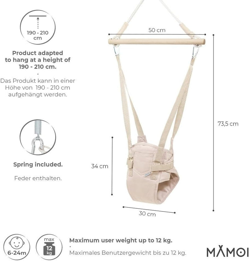 MAMOI® Türhopser Baby ab 6 Monate, Hopser Baby Jumper Bouncer, Babyschaukel für türrahmen, Schaukel