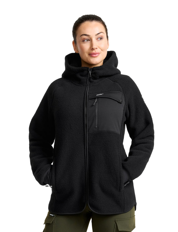 RevolutionRace Sherpa Hoodie für Damen, Outdoor Fleecejacken perfekt für Wanderungen und Outdoor-Abe