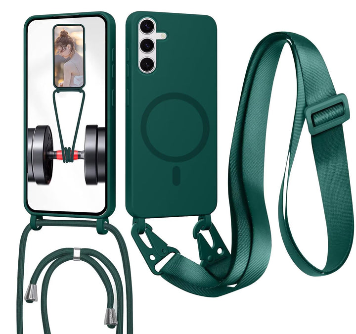 FERLAN Handykette mit Band für Samsung Galaxy A55 Hülle, Lanyard (abnehmbar) Handyhülle Case mit jus