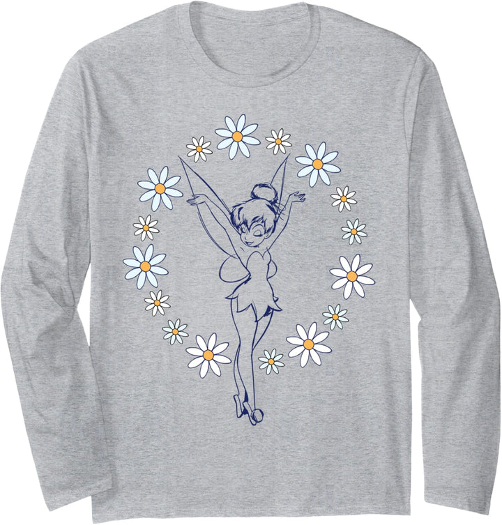 Disney Peter Pan Tinker Bell Spring Floral Circle Langarmshirt
