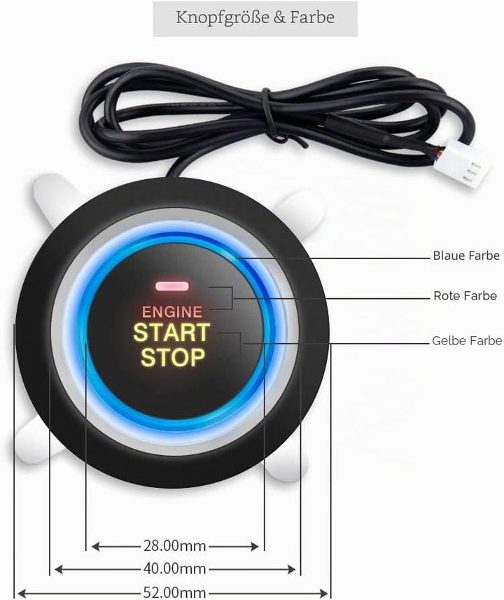 EASYGUARD EC003N-V-1 PKE Passiv Keyless Entry Car Alarmanlage Push Start Button Remote Start Starter