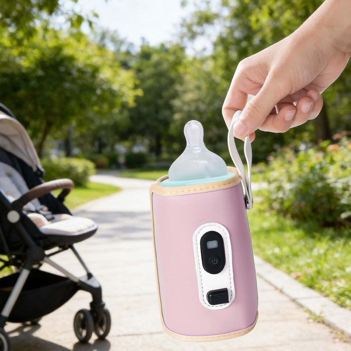 USB Tragbarer Babyflaschenwärmer mit LCD Display, Flaschenwärmer Baby Temperatur, Hält Flüssigkeiten