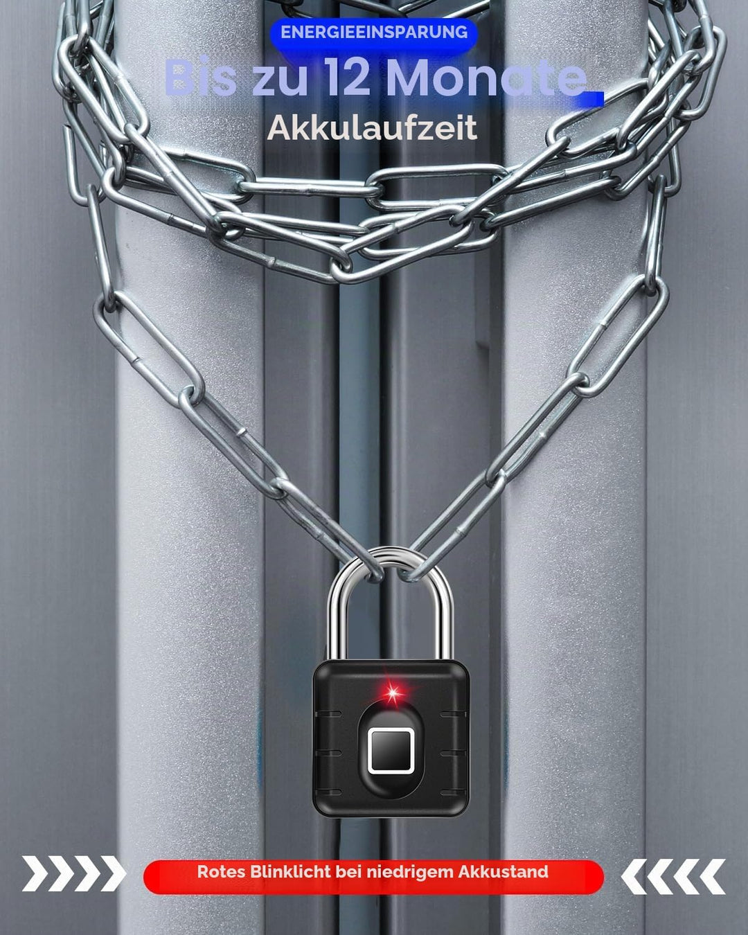 Fingerabdruck-Vorhängeschloss, AICase Bluetooth-Schloss, APP-Fernentriegelung, schlüsselloses biomet