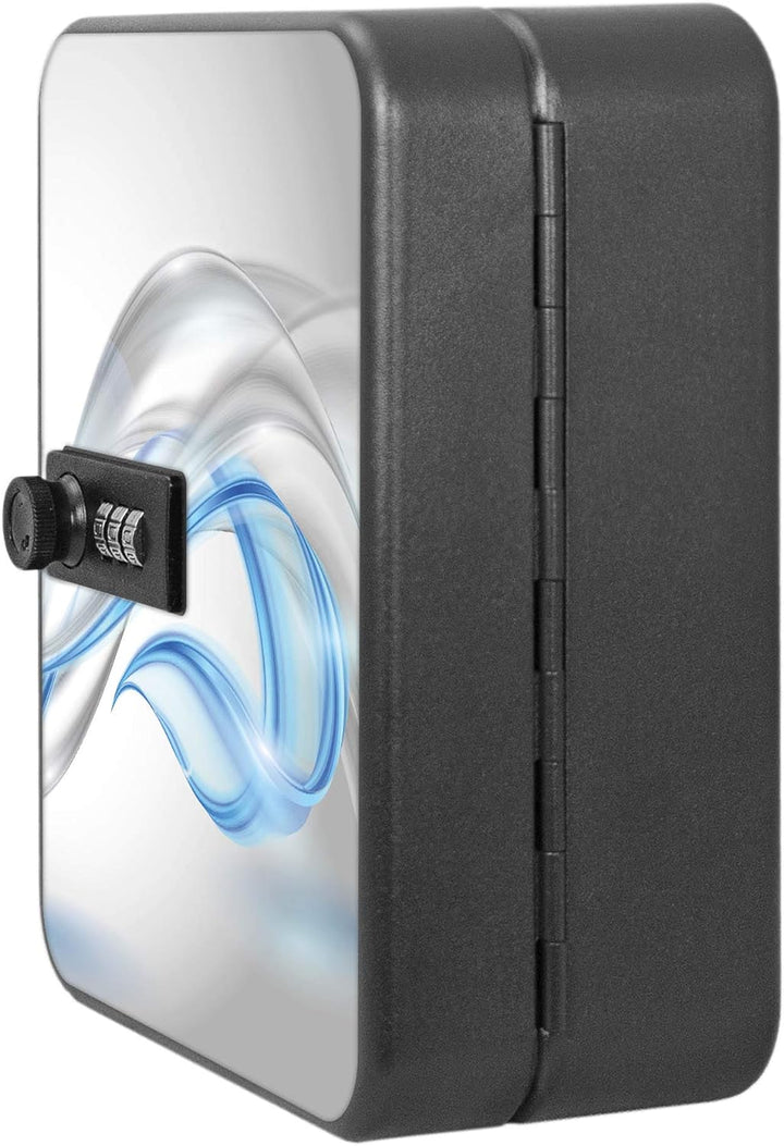 banjado® Burg-Wächter® abschliessbarer Schlüsselkasten mit Motiv Blauer Schleier für 20 Schlüssel -