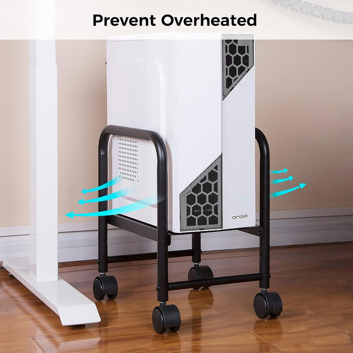 EUREKA ERGONOMIC PC Rollwagen Höhenverstellbarer PC Ständer Rollbar Tower Ständer mit Rollen Compute